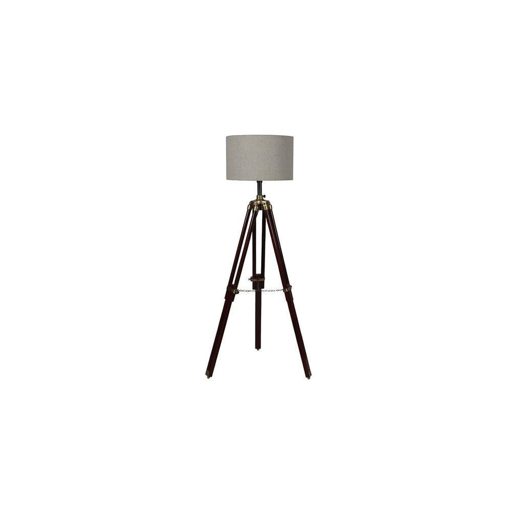 Shaylene Natural Linen Shade Floor Lamp