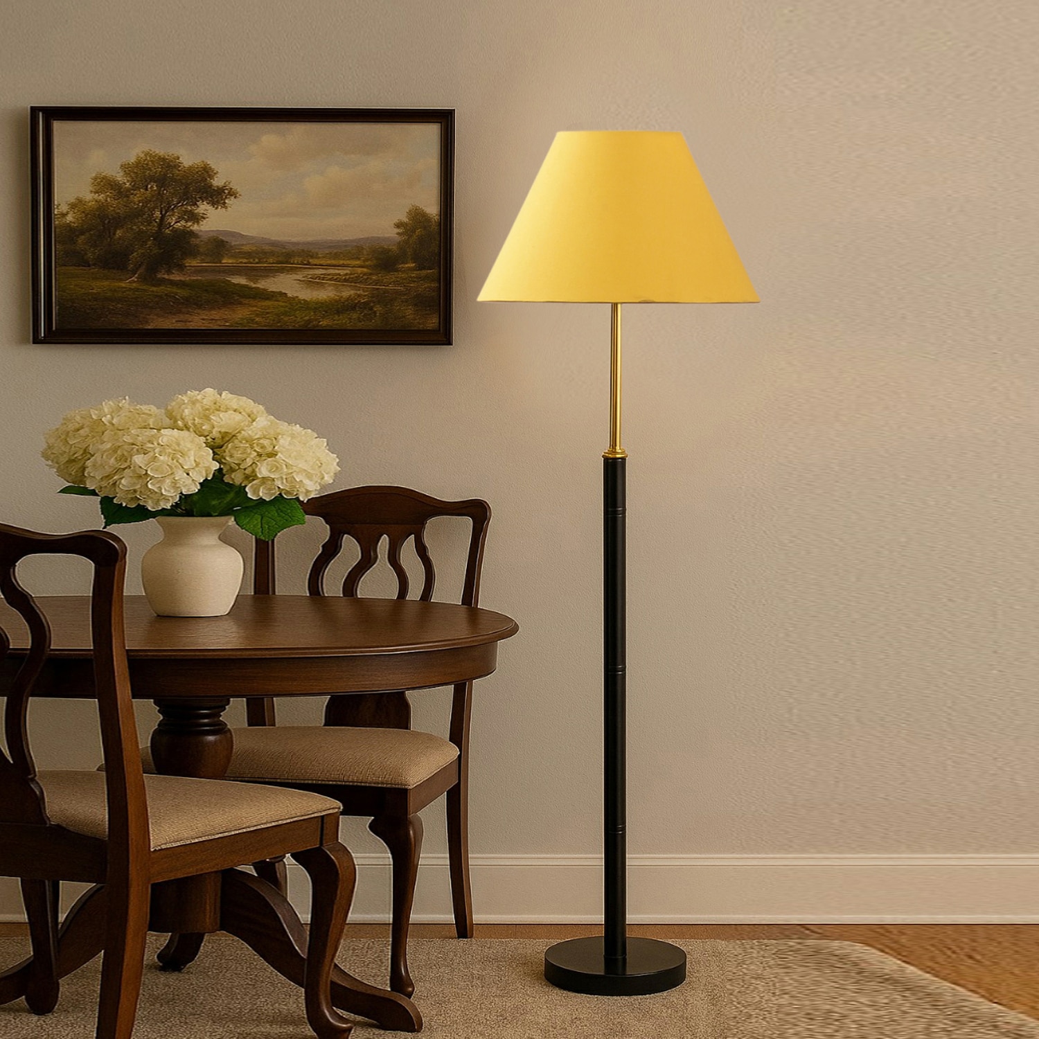 Devansh Wood & Metal Floor Lamp - Devansh