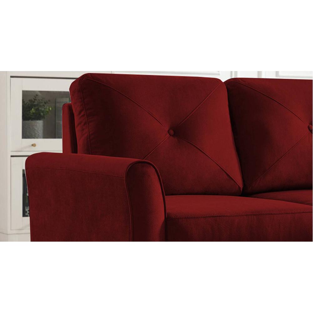 Scarlet Solid Wood Sofa cum Bed in Maroon