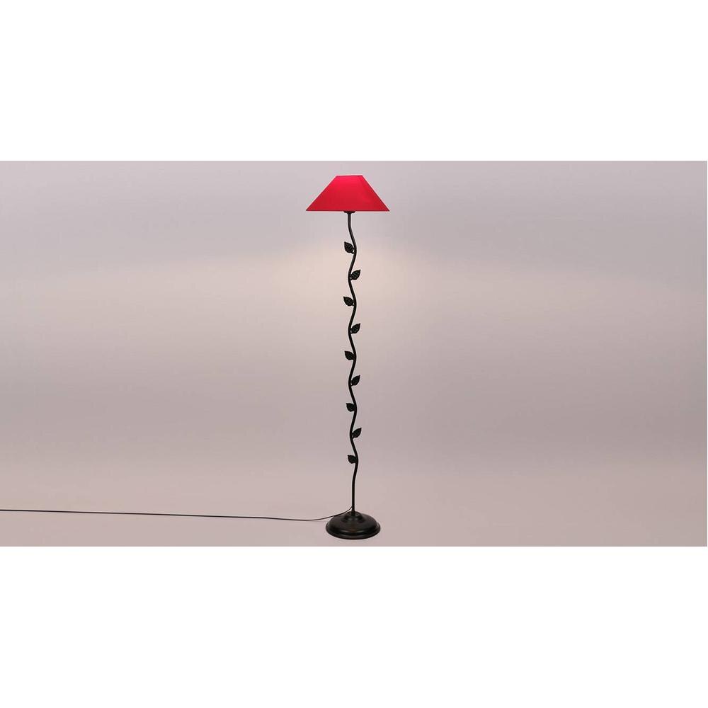 Brighley Black Cotton Shade Floor Lamp