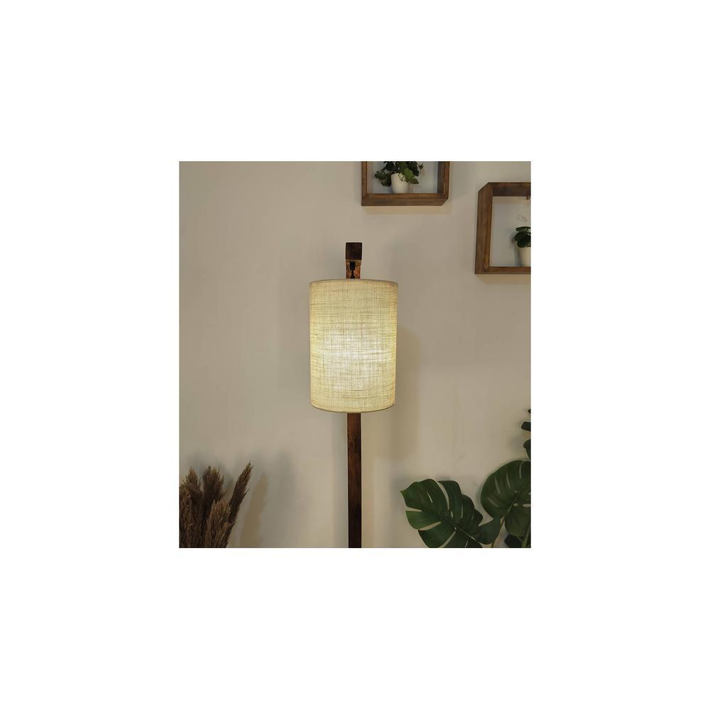 Elementary Beige Jute Floor Lamp with Beige Jute Base