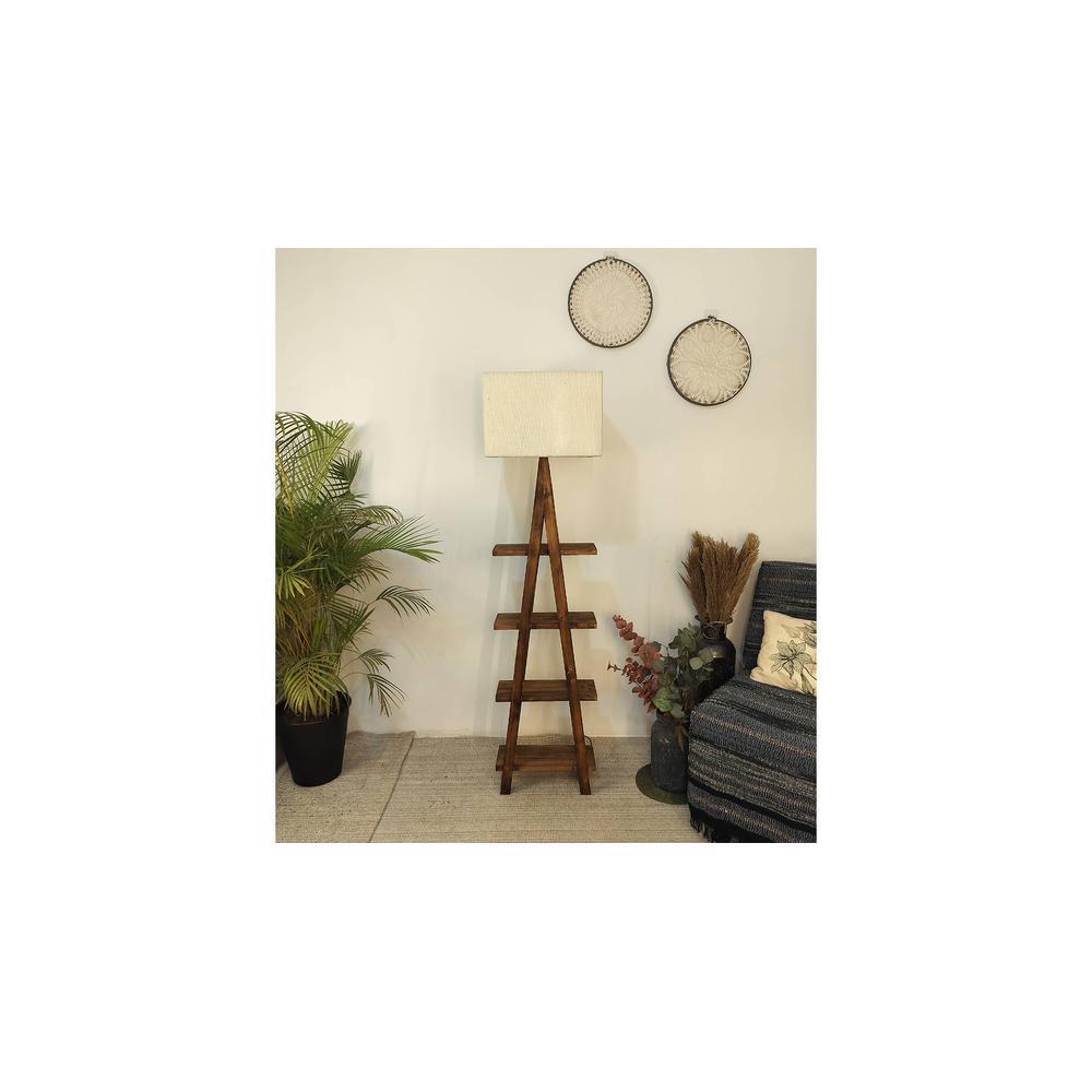 Louise Beige Jute Floor Lamp with Beige Jute Base