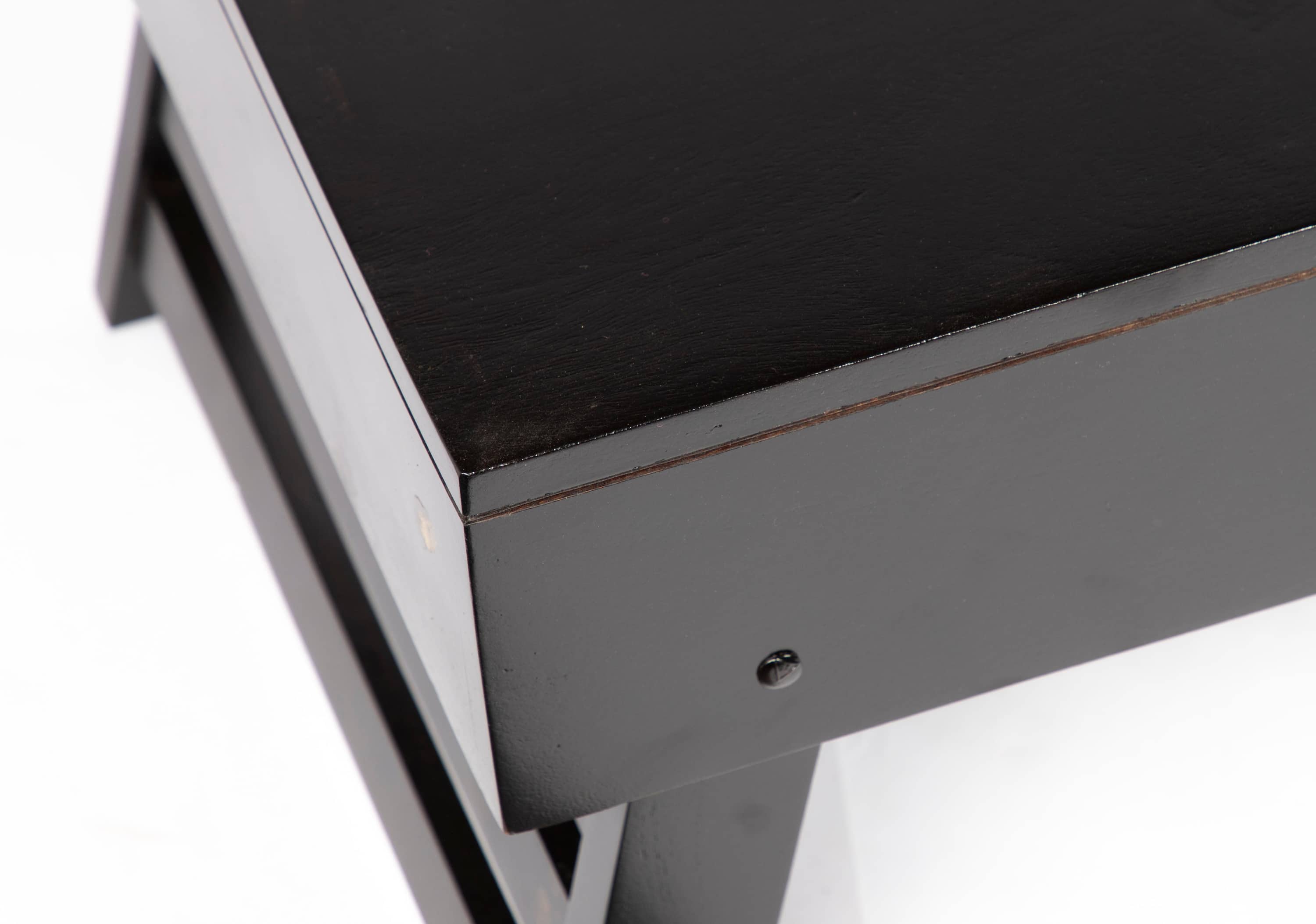 Kassel Sheesham Wood Contemporary Rectangle Foldable Coffee Table In Extra Dark Mahagony Finish