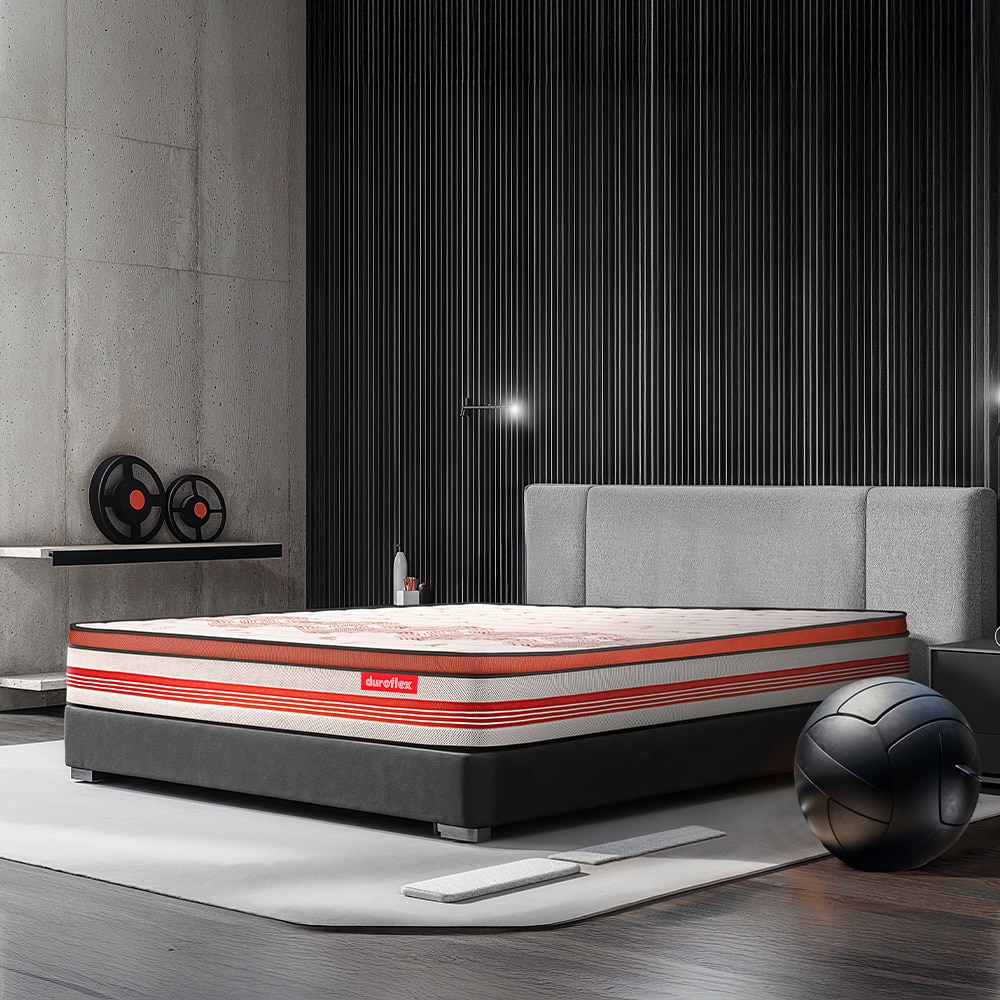 Boltt Plus 3 Zoned NRG Layer Medium Firm Bonnell Spring Euro Top Mattress with Extra Air Circulation and Coolness (78 x 66 in, 8 Inches) - Duroflex
