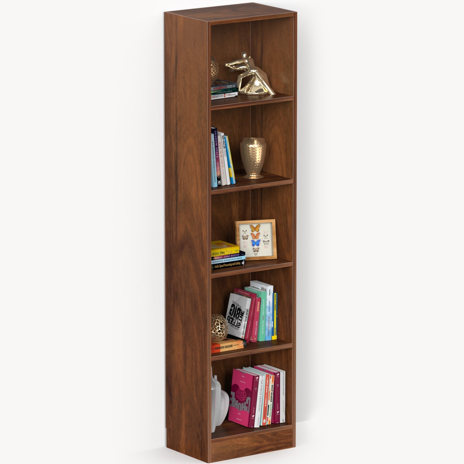Alex Engineered Wood Bookshelf Cabinet Book Rack Organizer with 5 Shelves