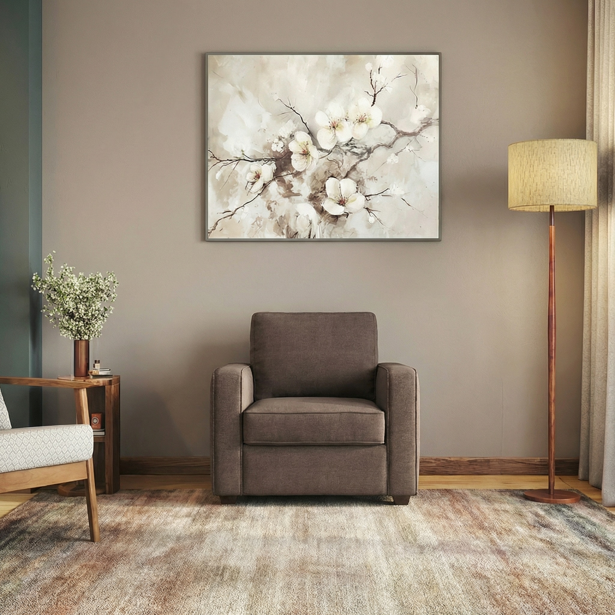 Apollo 1 Seater Fabric Sofa In Daschund Brown Colour