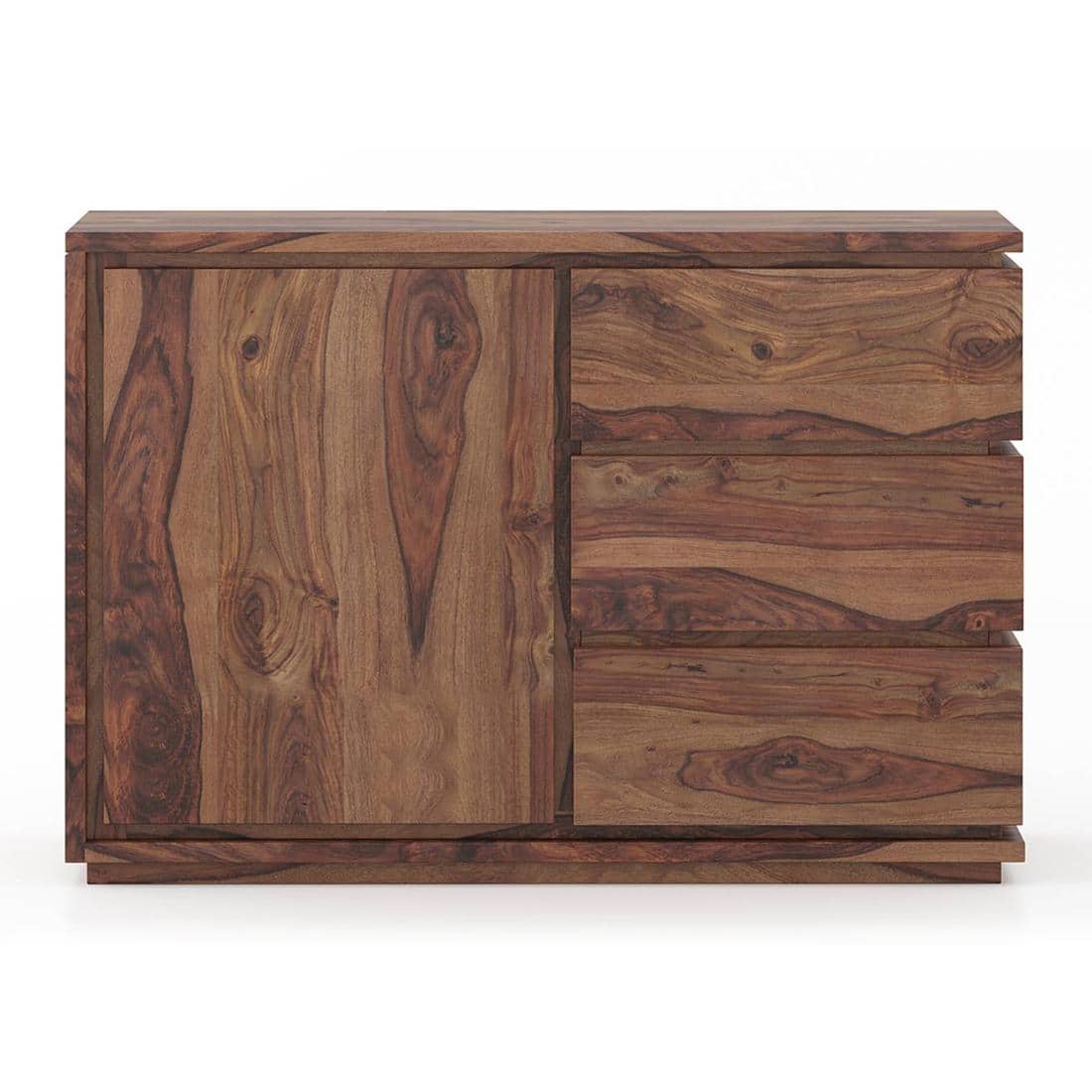 Vector Solid Wood Sideboard in Teak Finish