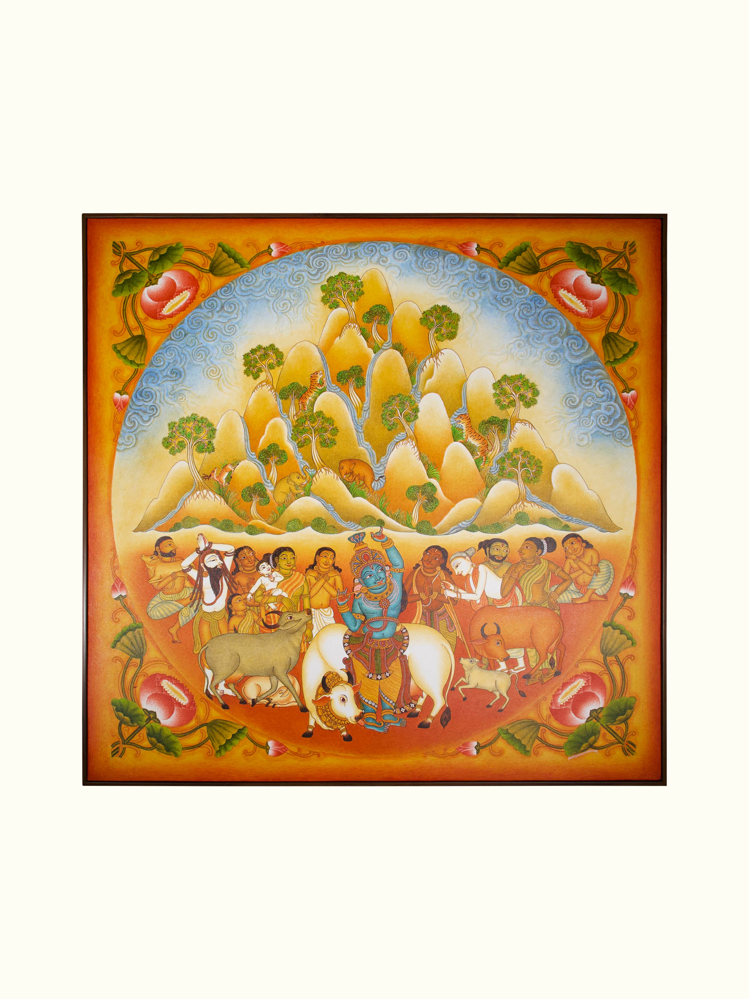Govardhana Giri Kerala Mural Painting