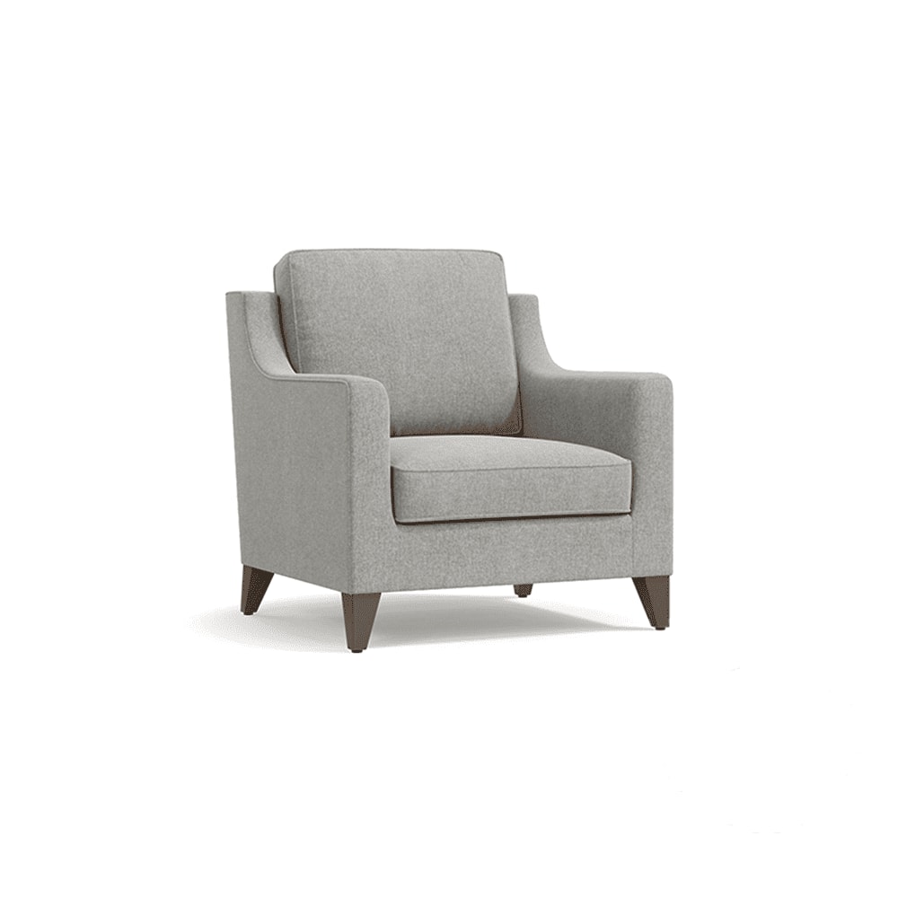 Abbey 1 Seater Fabric Sofa in Vapour Grey Colour