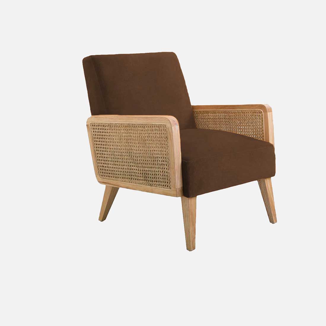 Evant Ratan Accent Chair in Brown Colour