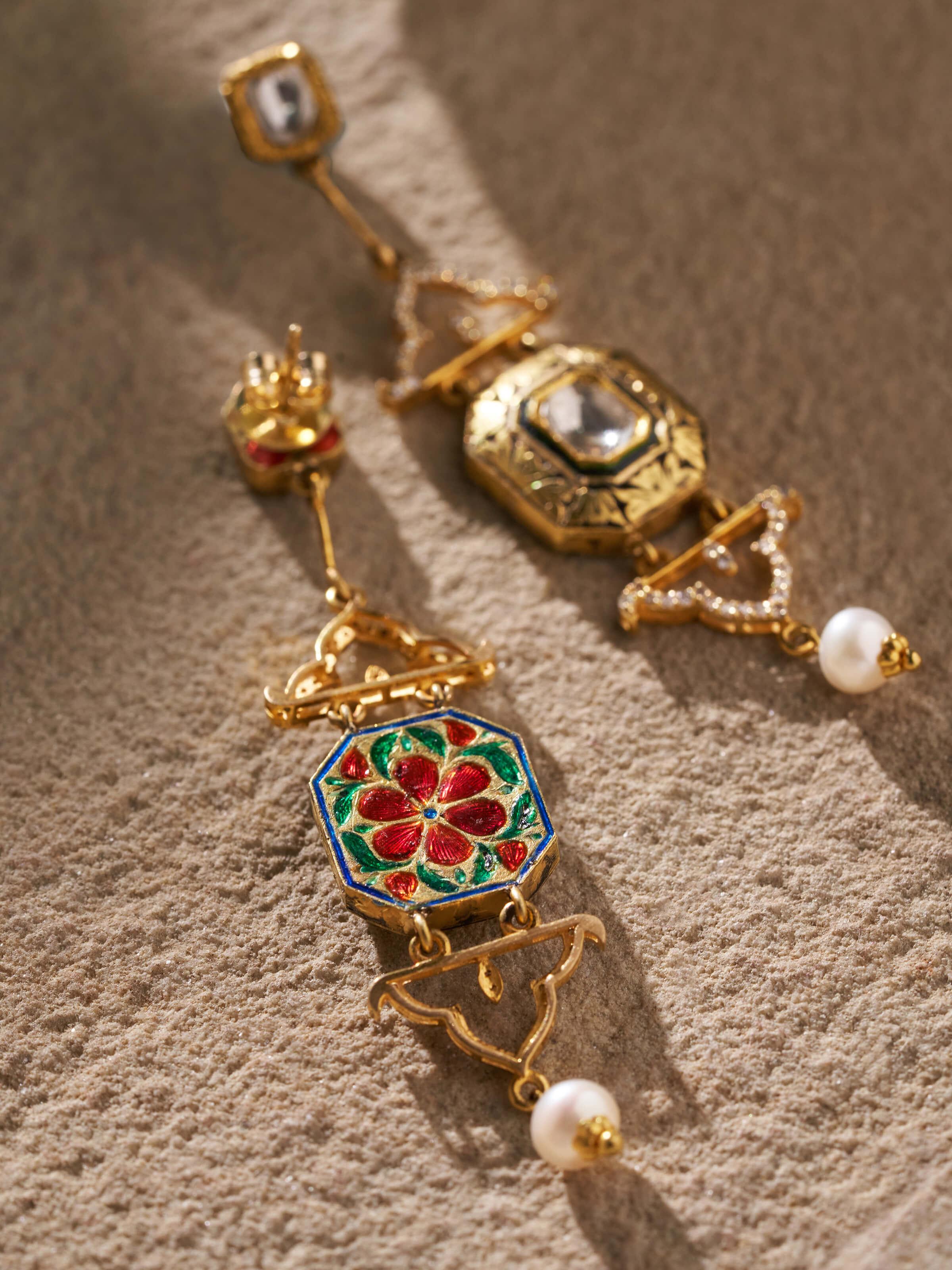 Partash 18 Karat Gold Drop Earrings