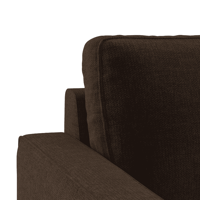 Apollo 3 Seater Fabric Sofa in Dark Earth Colour