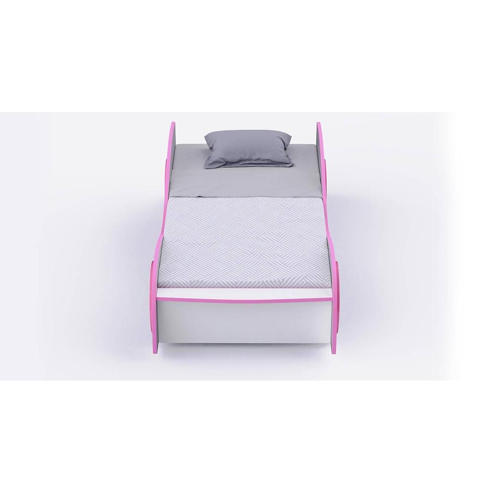 Jelly Engineered Wood Open Storage Bed in White Colour