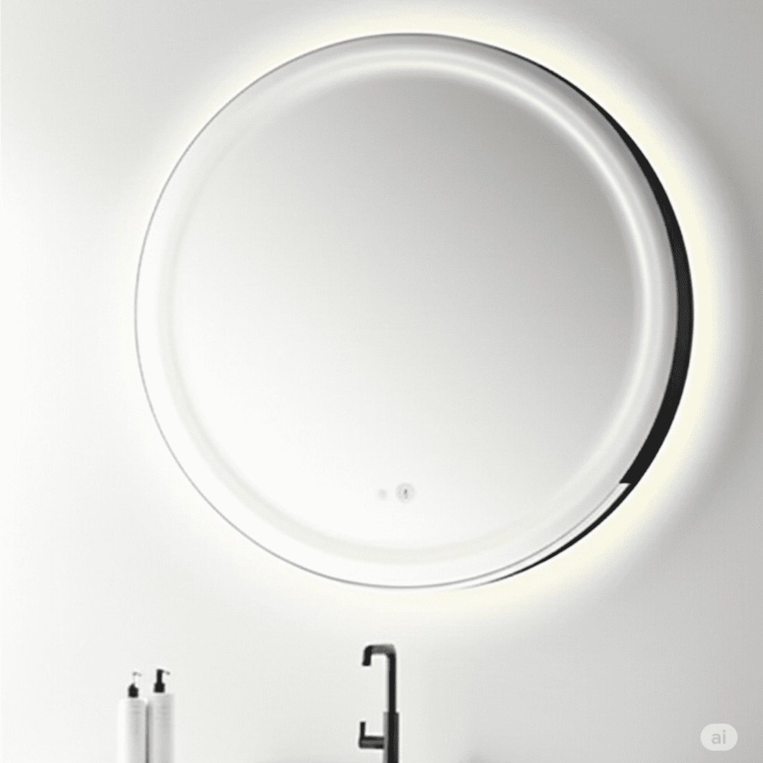Round LED  Mirror with Lights Dimmable Vanity Mirror