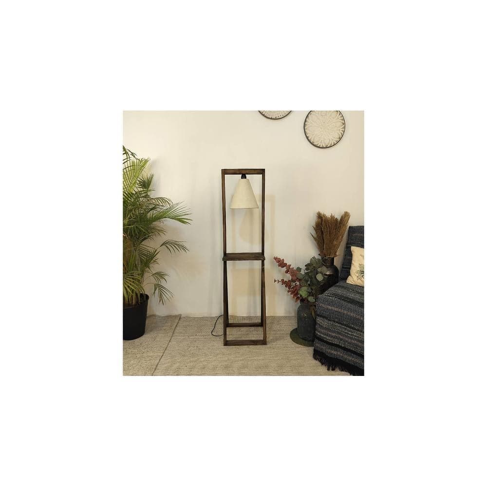 Euphoria Beige Jute Floor Lamp with Beige Jute Base