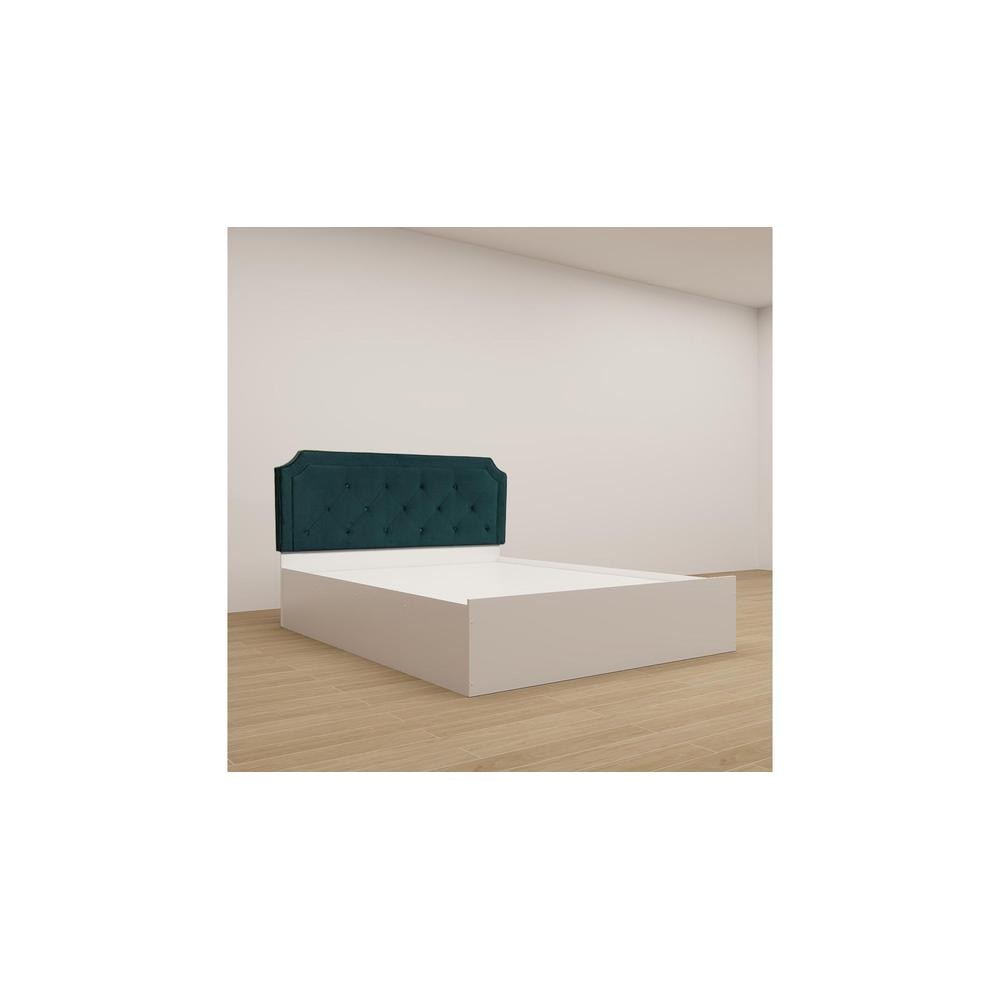 Citta Engineered Wood Queen Size Bed In White Finish