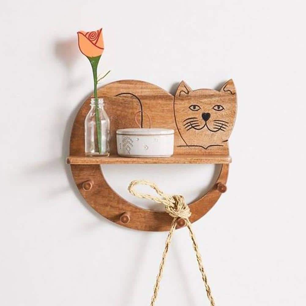 WOODENMOOD Round Wall Rack