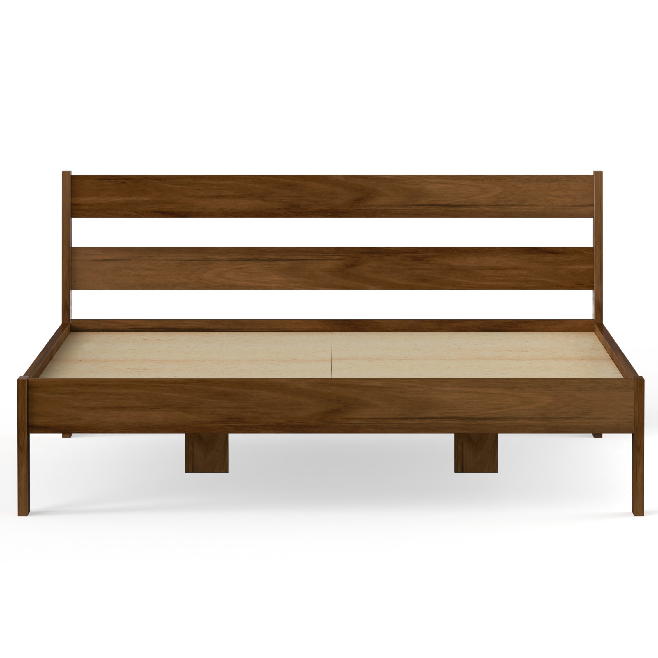 BLUEWUD Roverb Engineered Wood Queen Double Bed Without Storage Box for Kids Adult Bedroom Home Furniture (Brown Maple / 78 X 60 Mattress Size) - DIY (Do-It-Yourself)