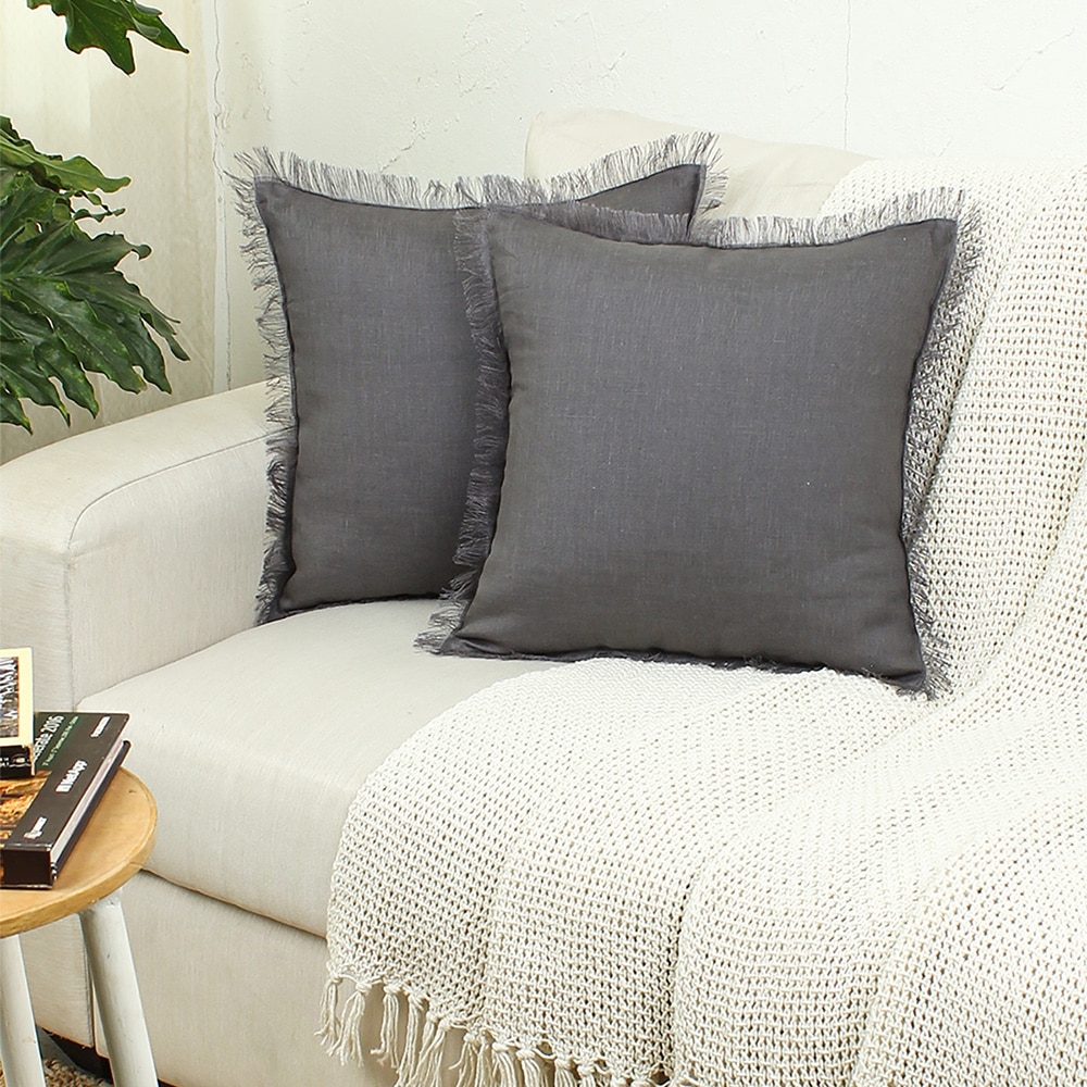 Chaya Set Of 2 Cushion Cover With Grey Colour