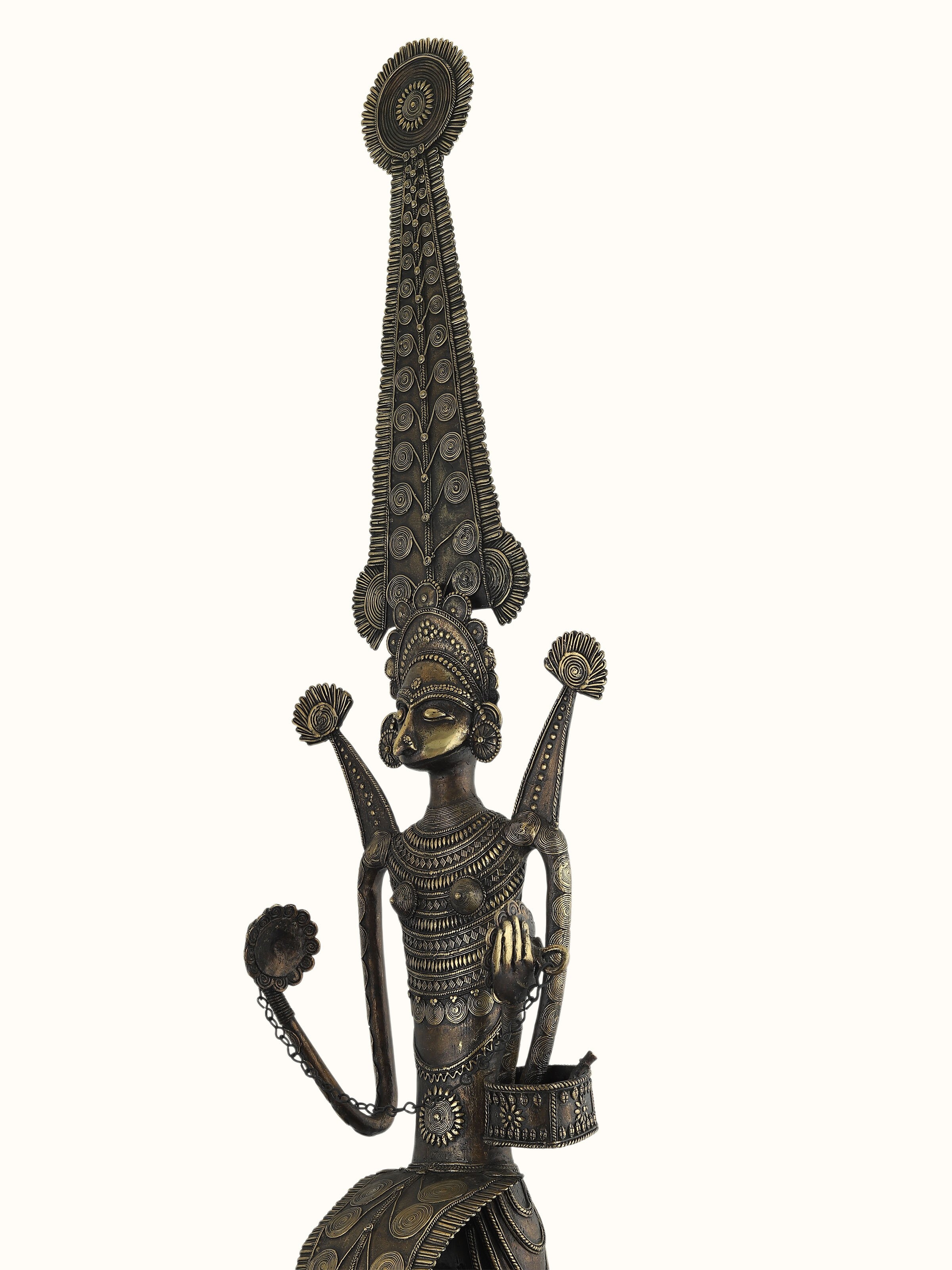 Dhokra Jhitku Mitki Brass Sculpture
