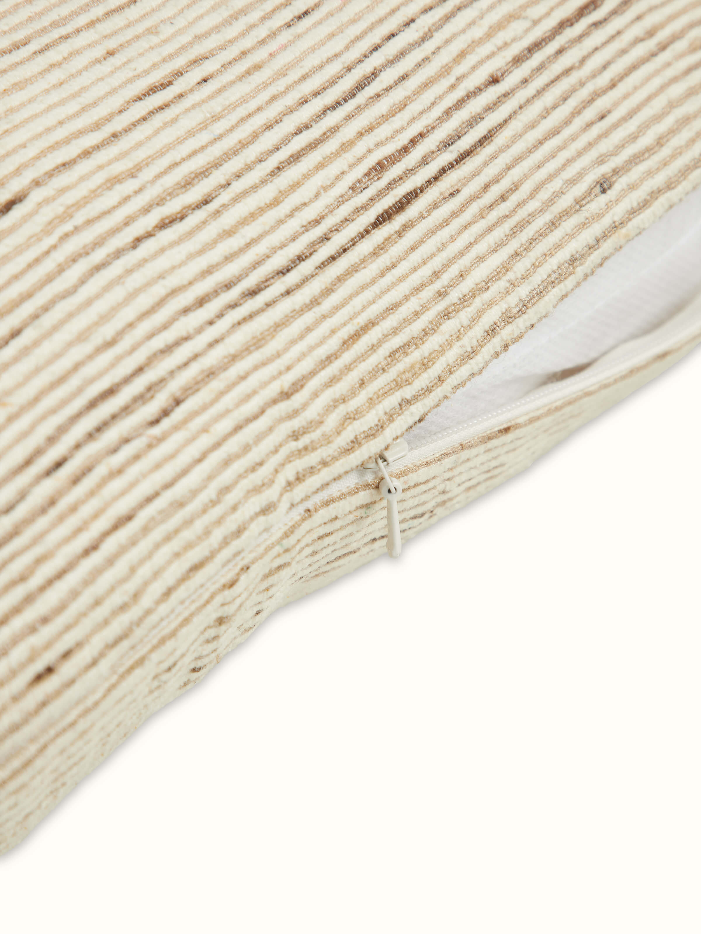 Ujjwal Light Brown Silk Bhagalpur Handloom Cushion Cover