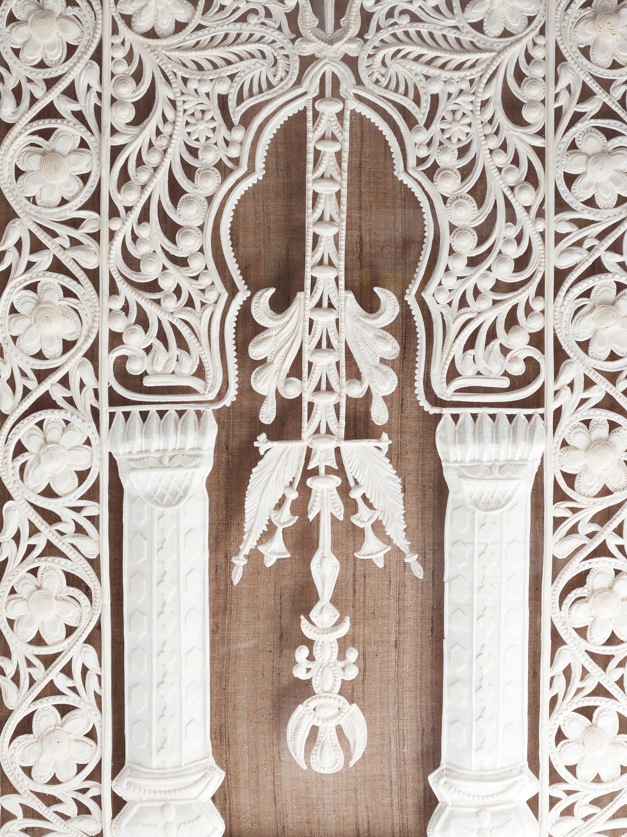 Detailed view of the Sholapith Jharokha Wall Hanging