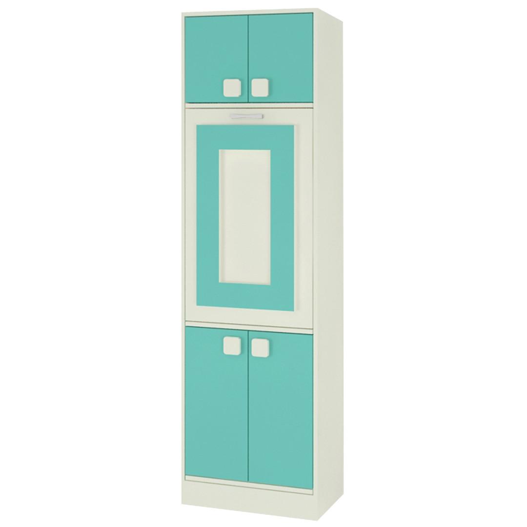 Royale Kids Folding Study Desk cum Bookshelf in Misty Turquoise Colour