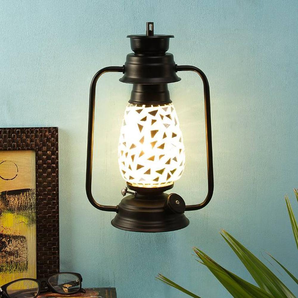 Dixie Multicolor Metal Wall Mounted Lantern Lamp
