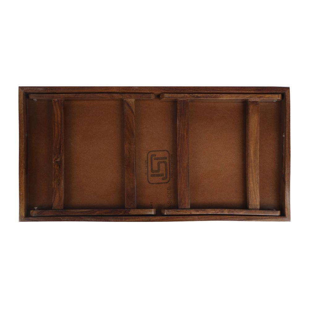 Breakfast Company Solid Wood Bookshelf and Serving Tray In Multicolour