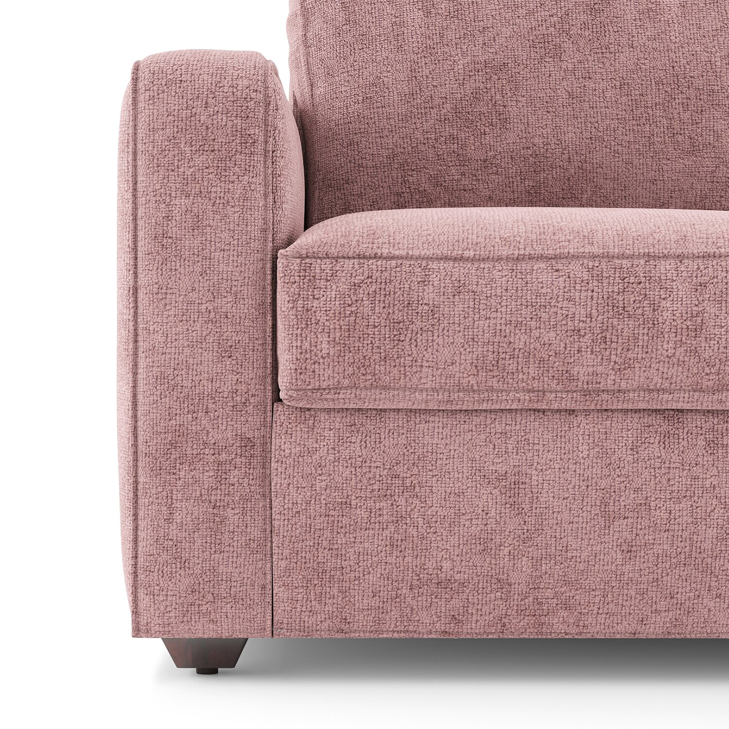 Apollo High Back Fabric Sofa (Colour : Desert Rose, Seating Capacity : 3 Seater, Cushion Type : Soft, Back Type : High Back)