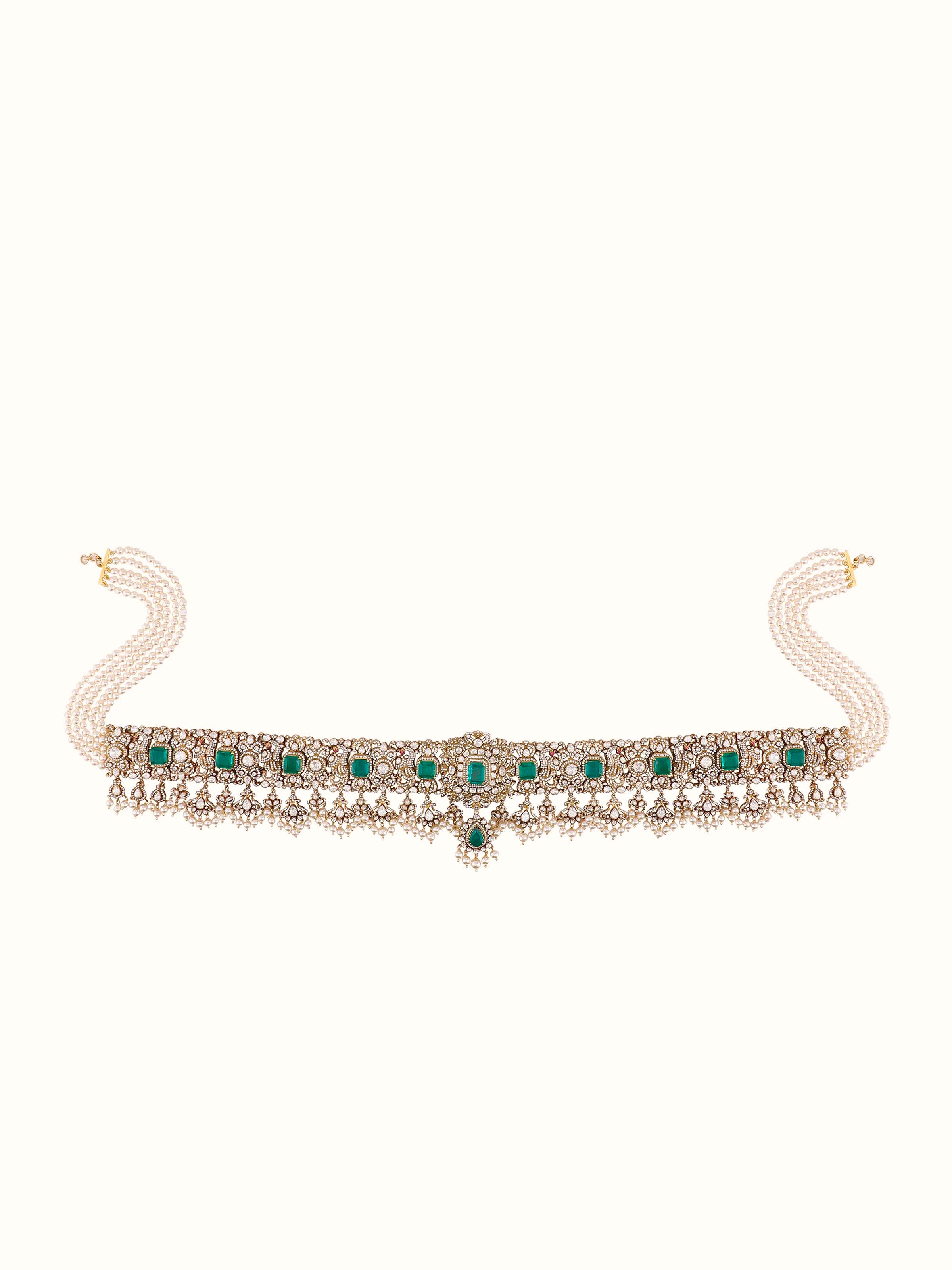 Front view of silver smithing waistbelt