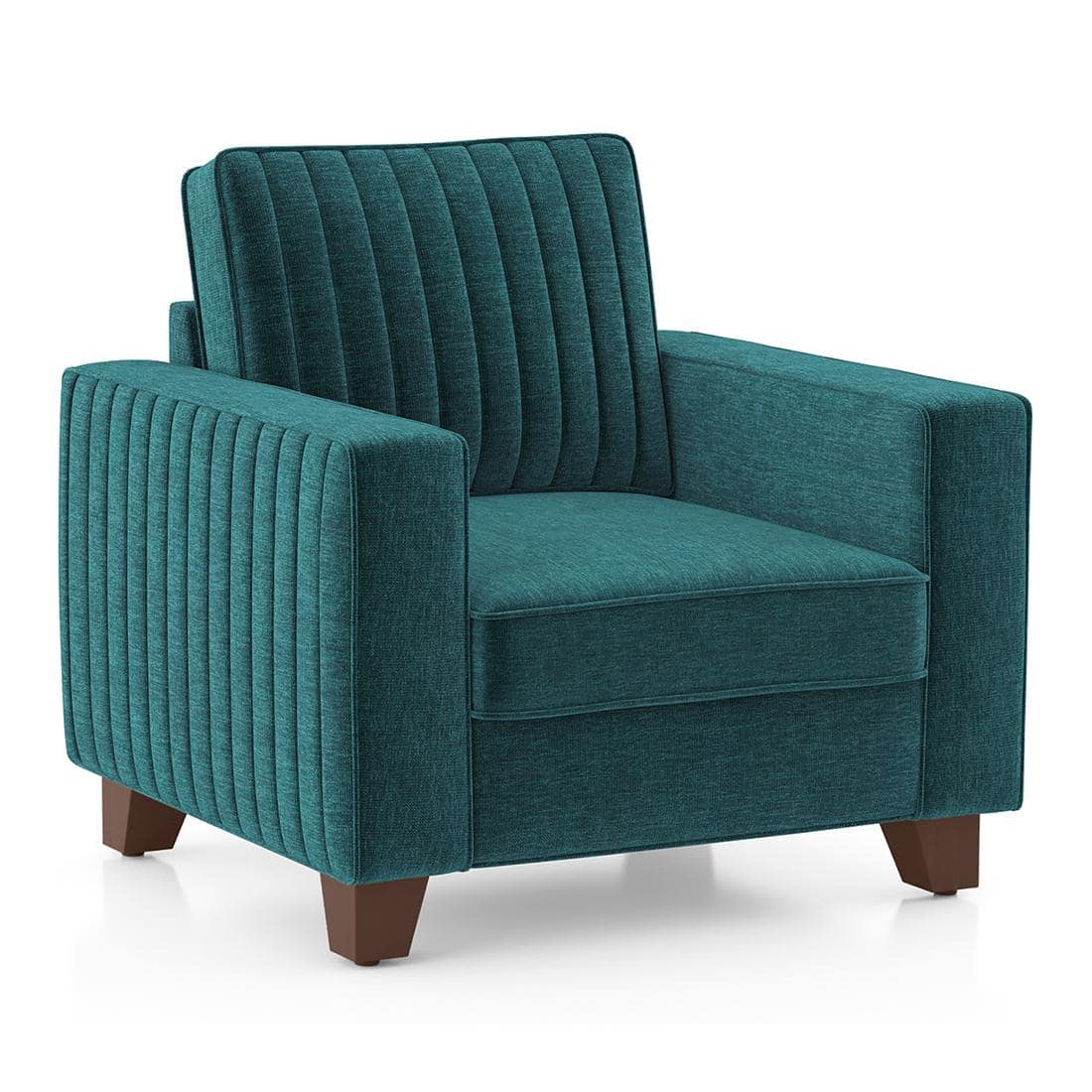 Apollo Neo 1 Seater Fabric Sofa in Malibu Colour (Back Height : Regular, Cushion Type : Soft)