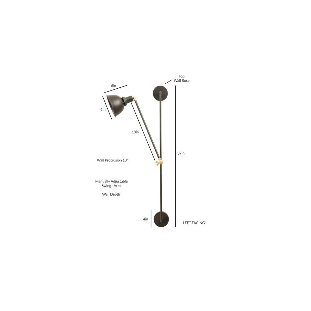 Swing Arm Corner Lamp Left Facing