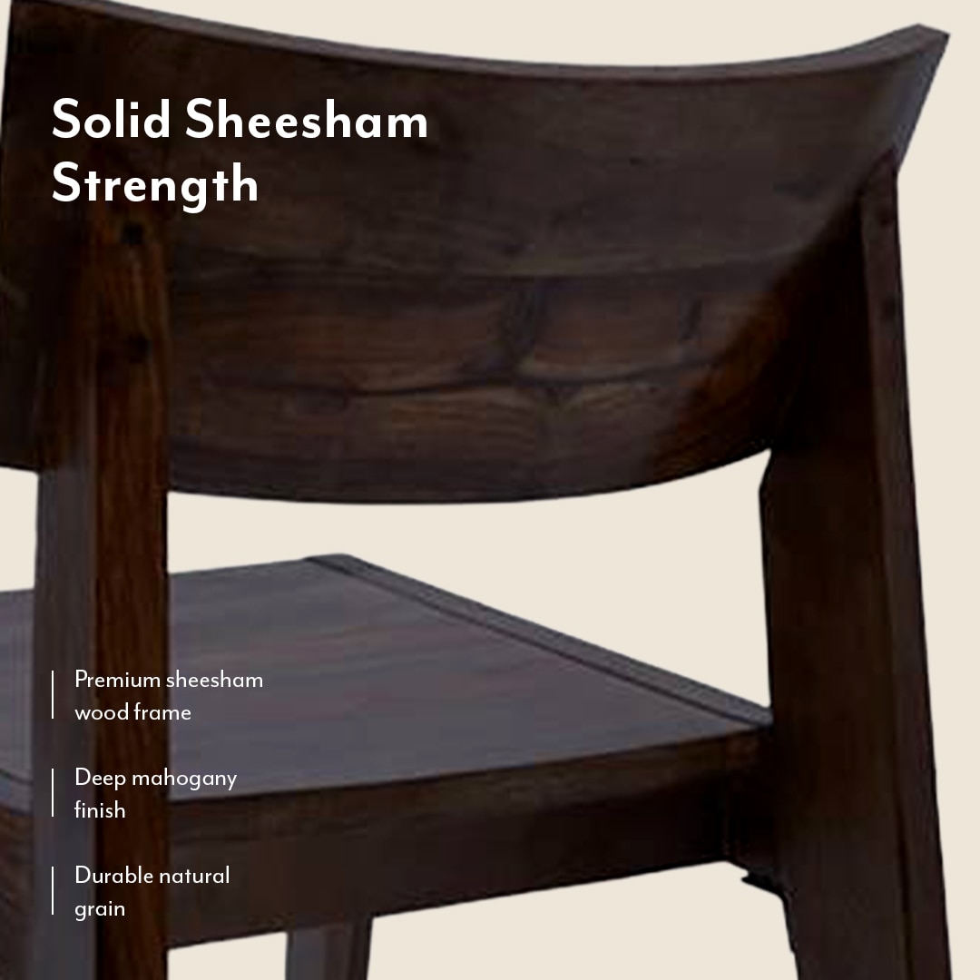 Gordon Solid Wood Dining Chair in Mahogany Finish