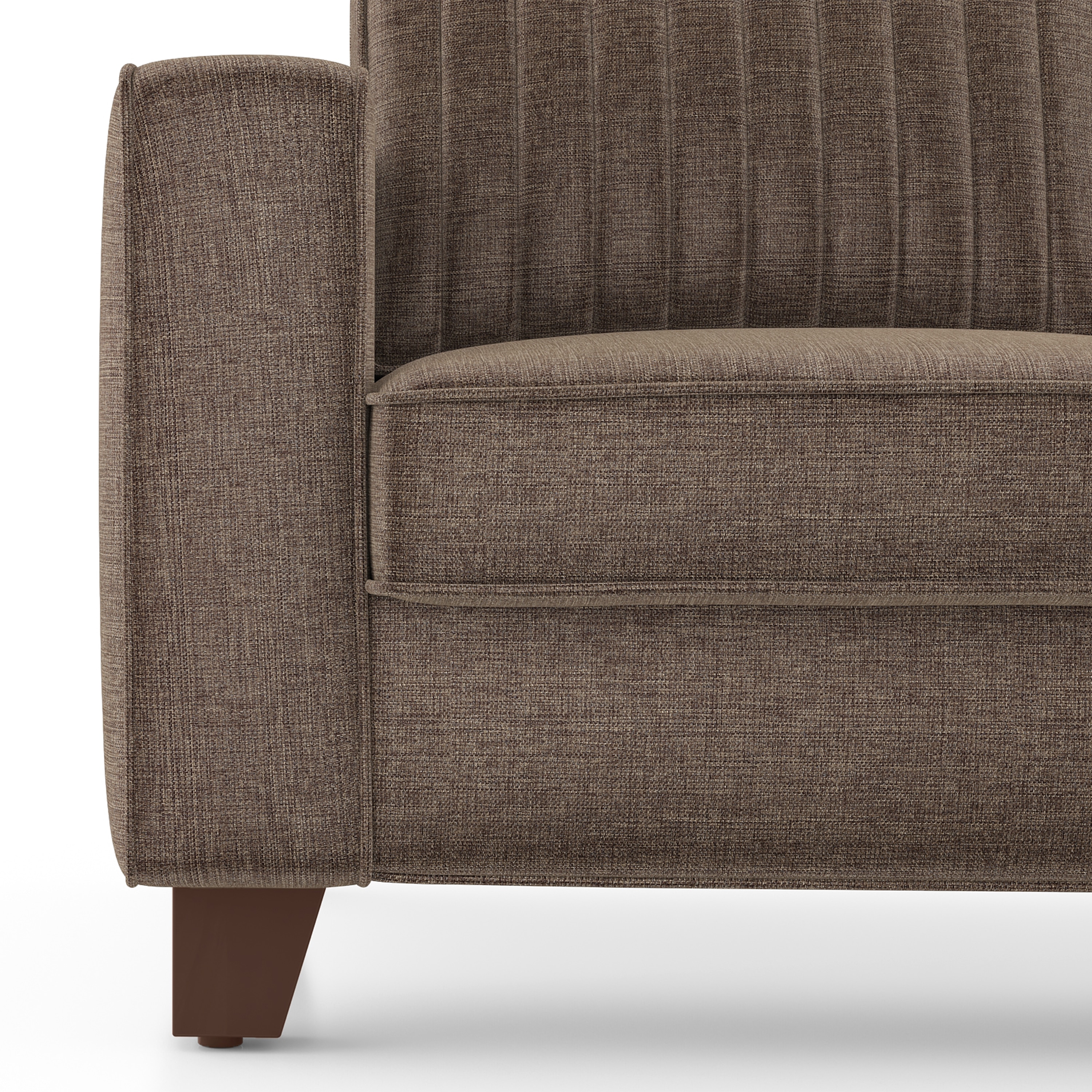 Apollo Neo 3 Seater Fabric Sofa in Mocha Brown Colour (Back Height : Regular, Cushion Type : Soft)