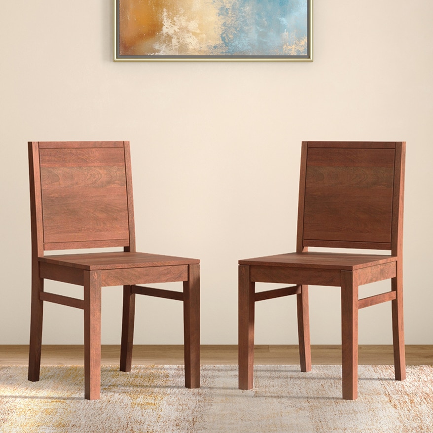 Atlas Solid Wood Dining Chair in Honey Finish