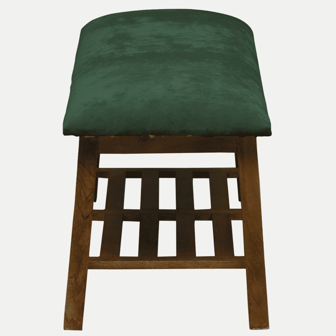 Honefoss Solid Wood Shoe Rack with Seating in Walnut Brown finish