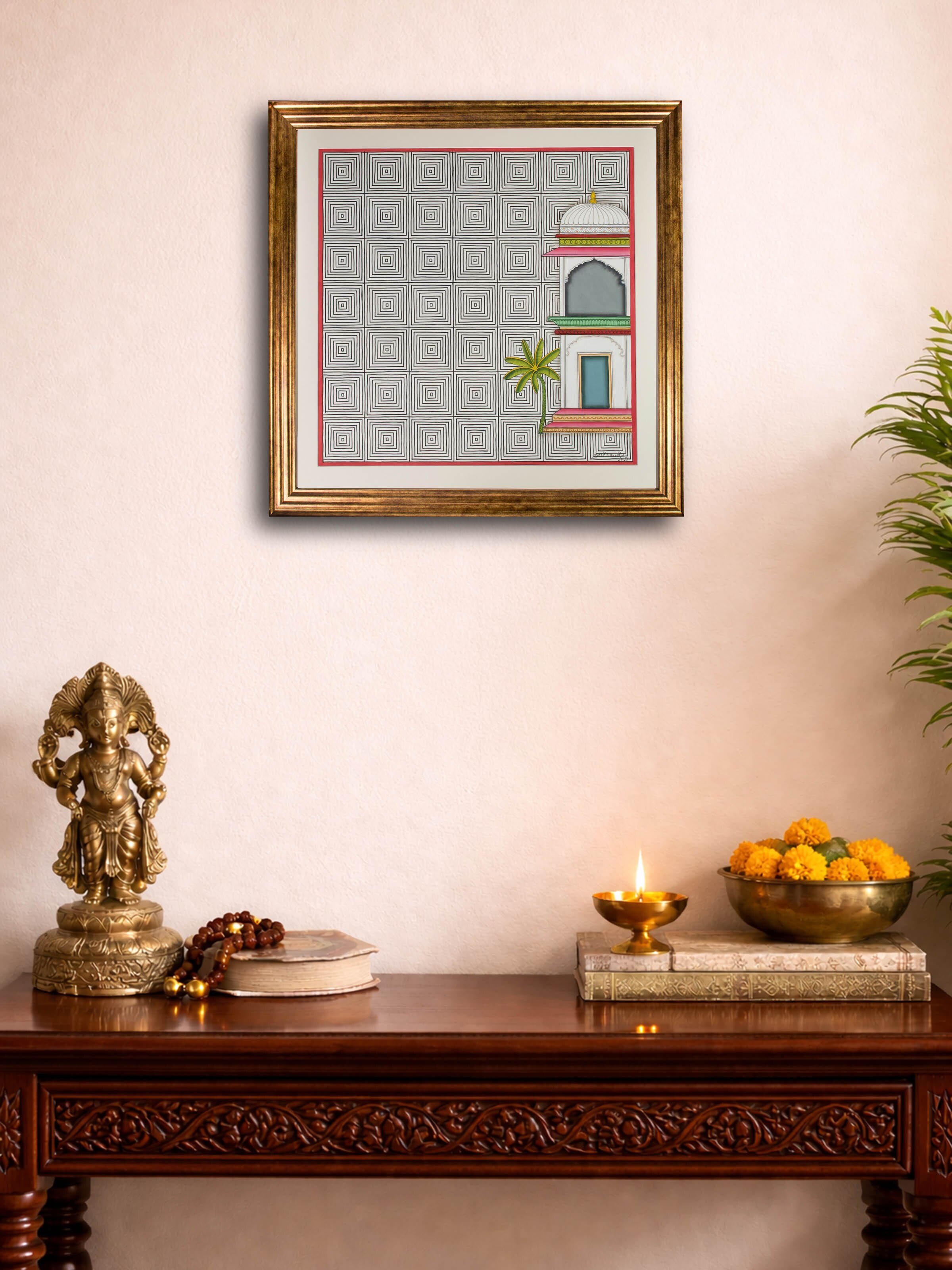 Canopy Geometric Illusion Pichwai Painting