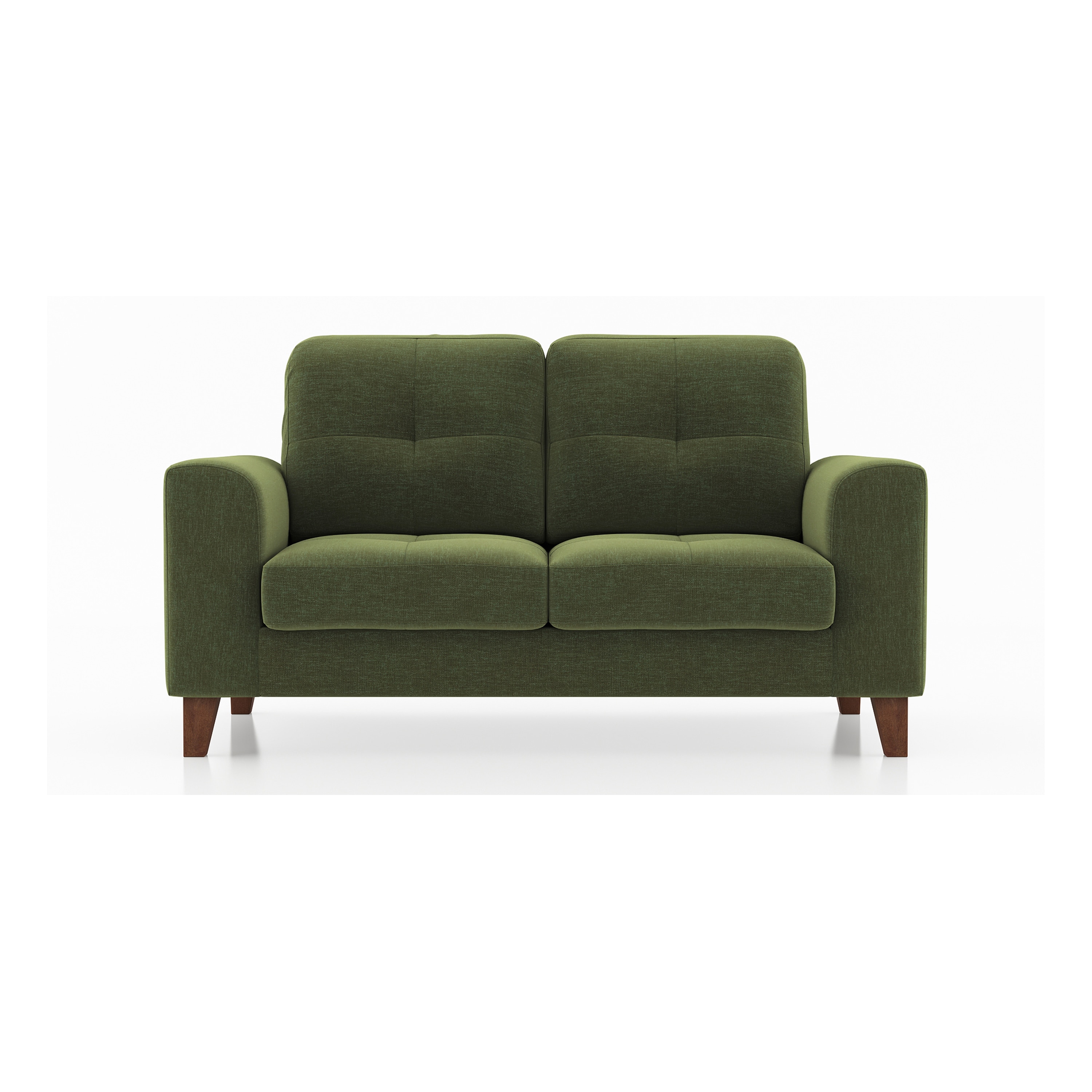 Verona Essential 2 Seater Fabric Sofa In Moss Green Colour - Urban Ladder