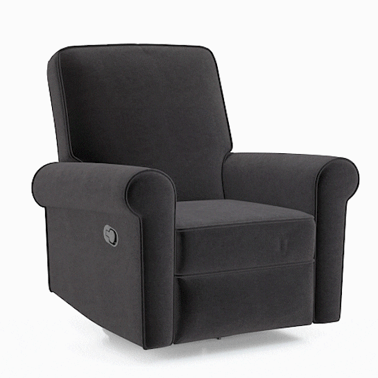Diaz Rocker Swivel Recliner in Pebble Grey Colour