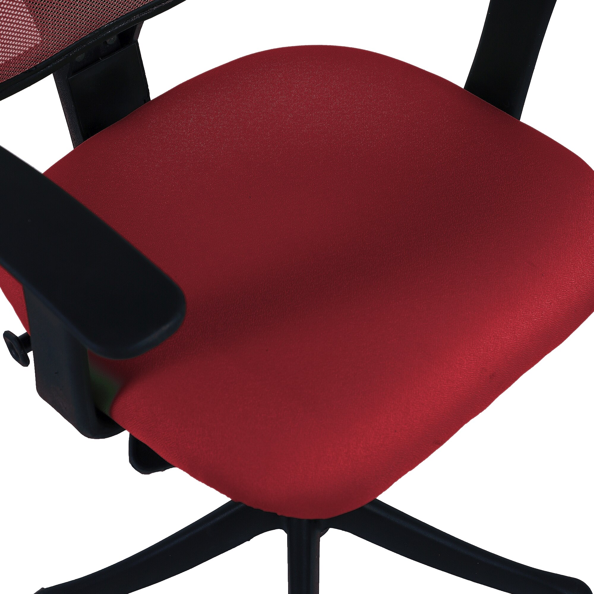 Jaazza Low Back Ergonomic Chair in Red Colour