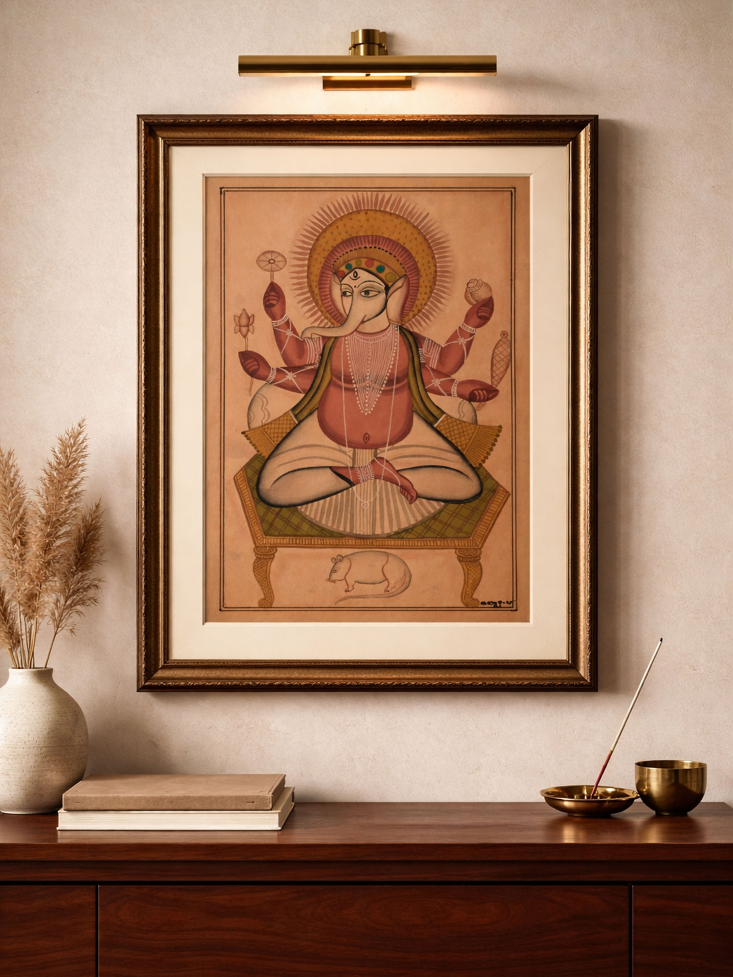 Ganesha Kalighat Painting