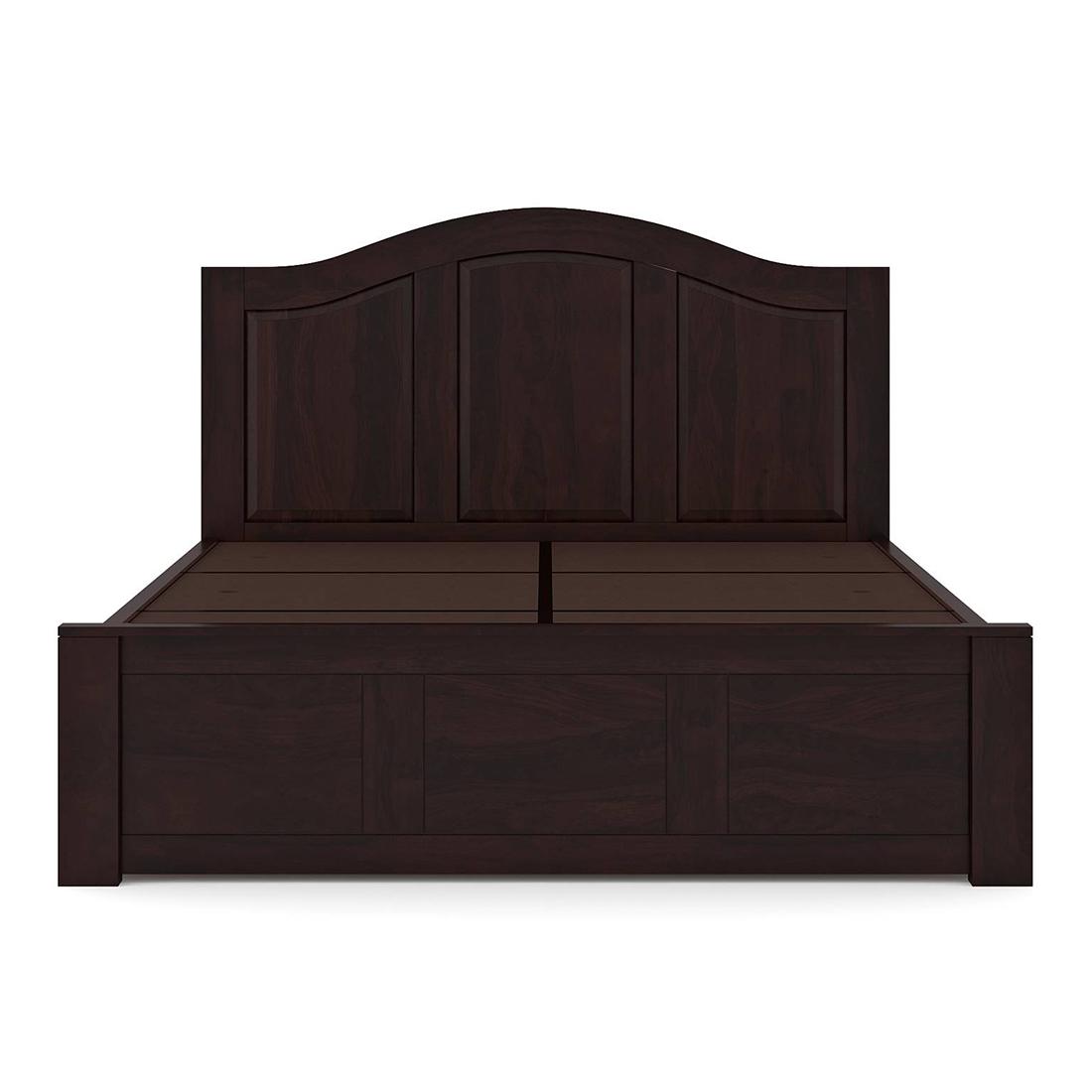 Ballito Solid Wood King Size Box Storage Bed In Mahogany Finish