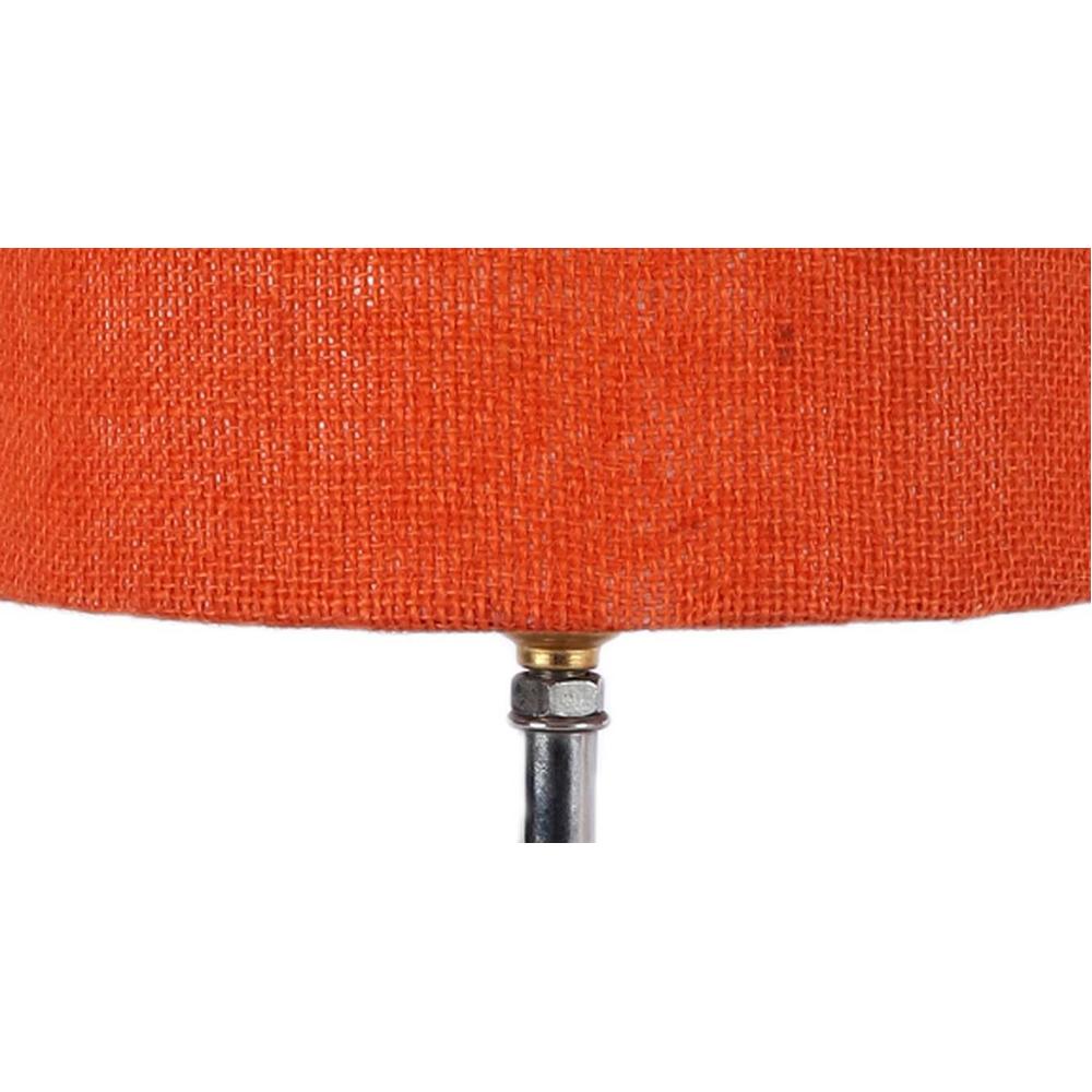 June Orange jute & solid wood table lamp