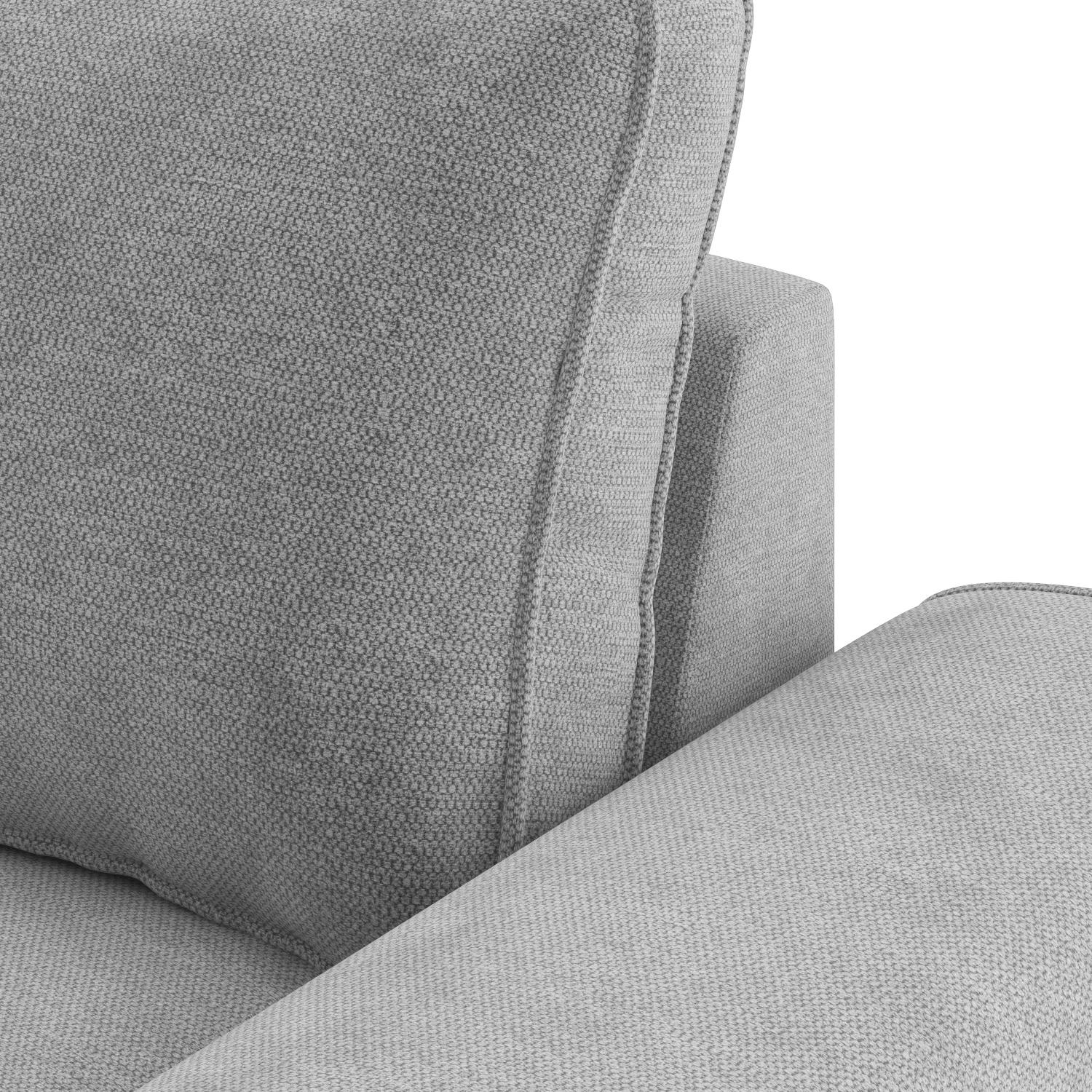 Barcelona Essential 3 Seater Fabric Sofa In Granite Weave