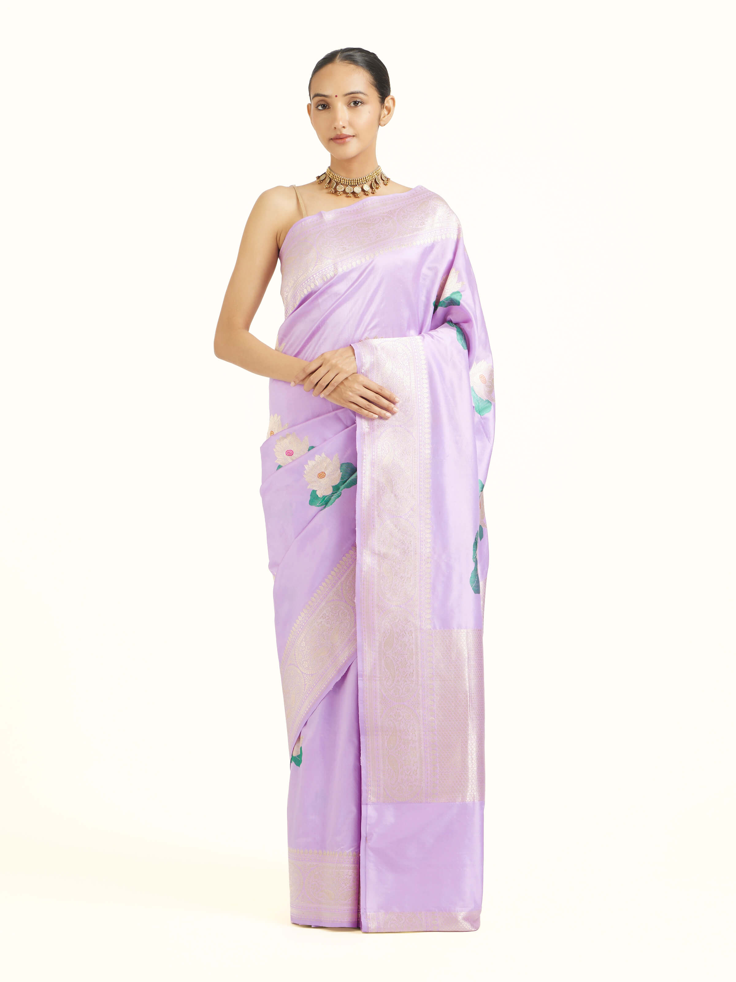 Blue Banarasi Kadhwa Silk Saree