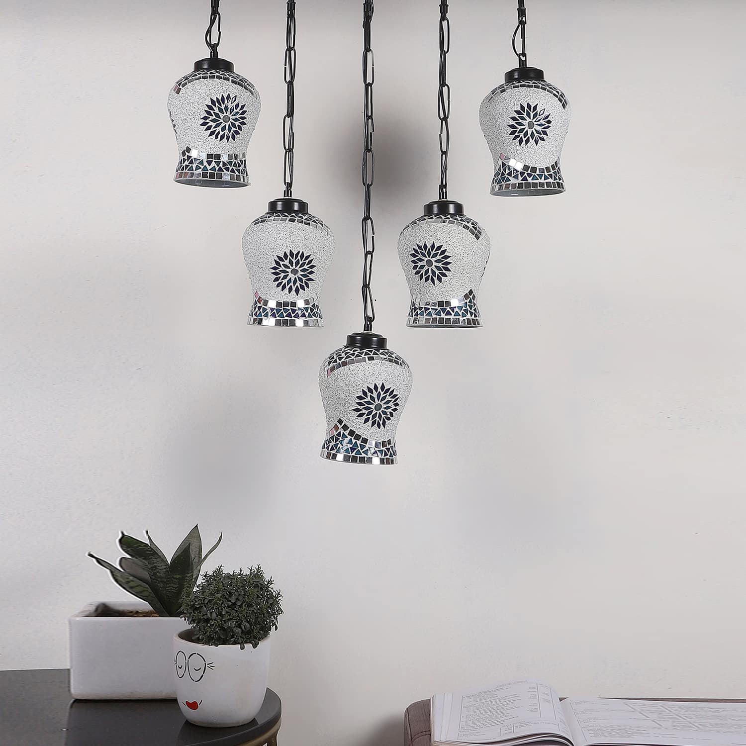 Devansh Solid Wood Electric Wall Light in Brown Colour with Multi Shade Count of 1 Light