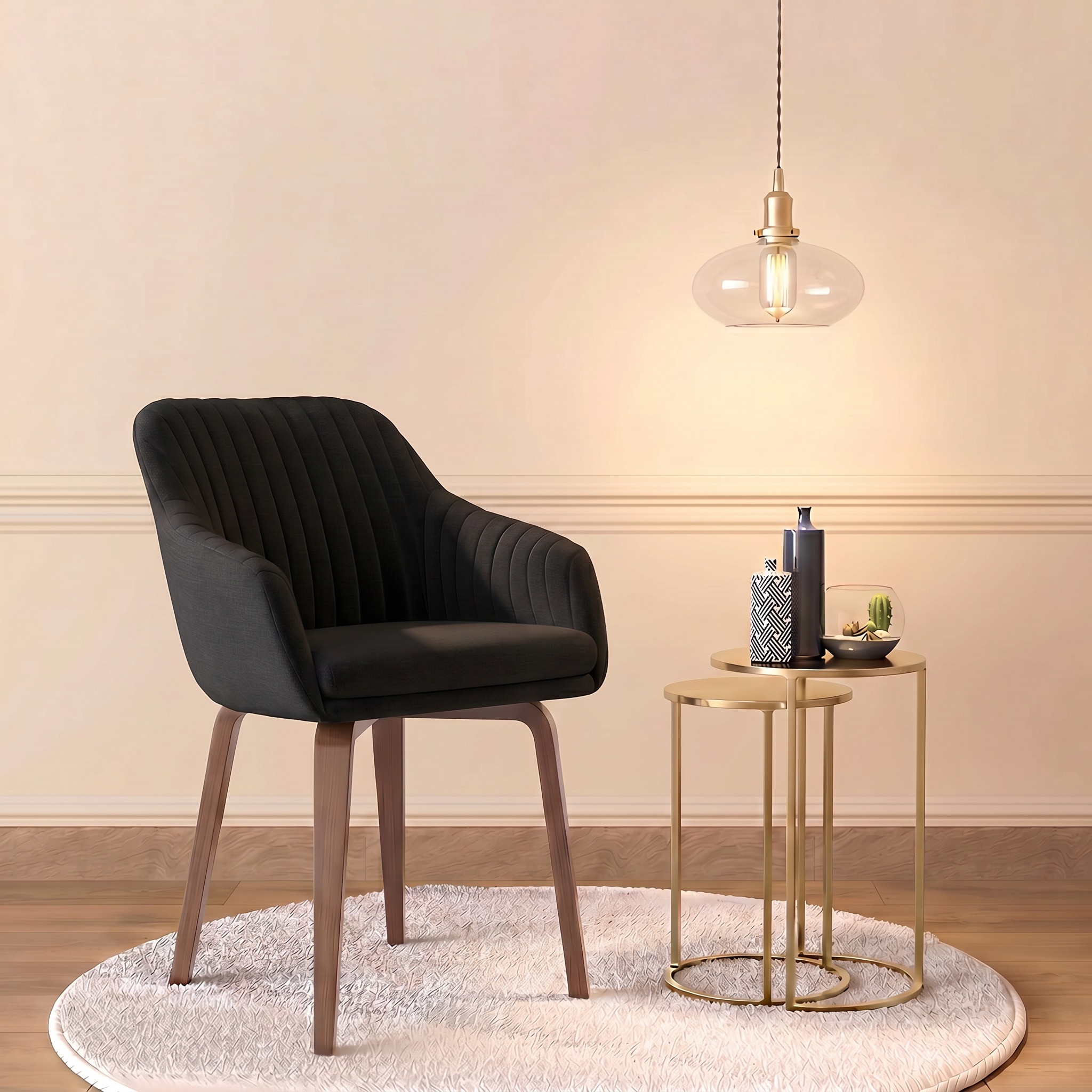 Rochelle Fabric Lounge Chair in Molfino Colour - Urban Ladder