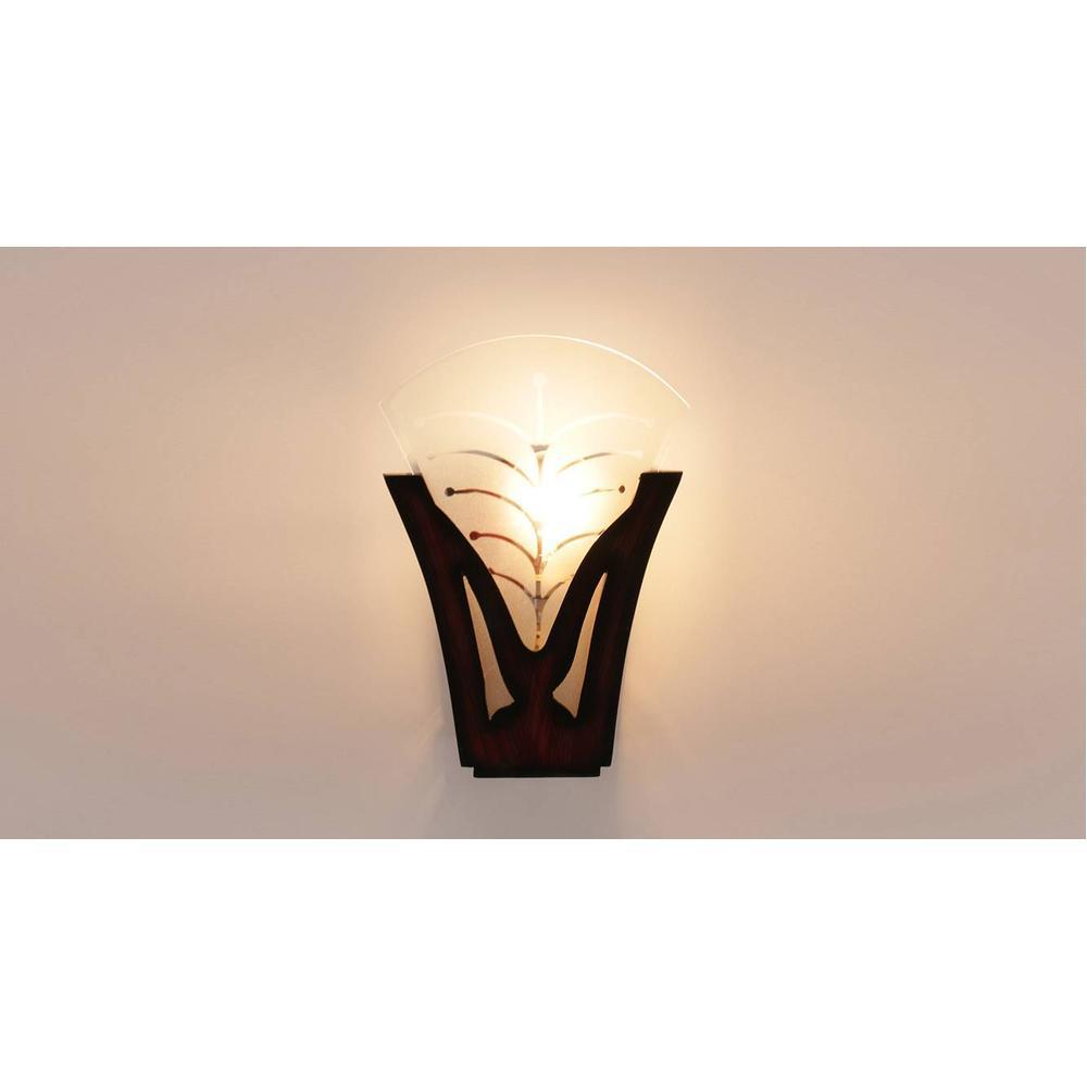 Quenna Brown Glass Wall Light