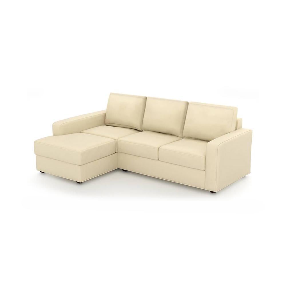 Apollo Compact Sofa (Colour : Cream, Cushion : Soft, Seating Capacity : Left Aligned 2 Seater + Left Aligned Chaise)